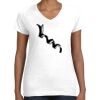 Women's Fine Jersey V-Neck Tee Thumbnail