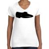 Women's Fine Jersey V-Neck Tee Thumbnail